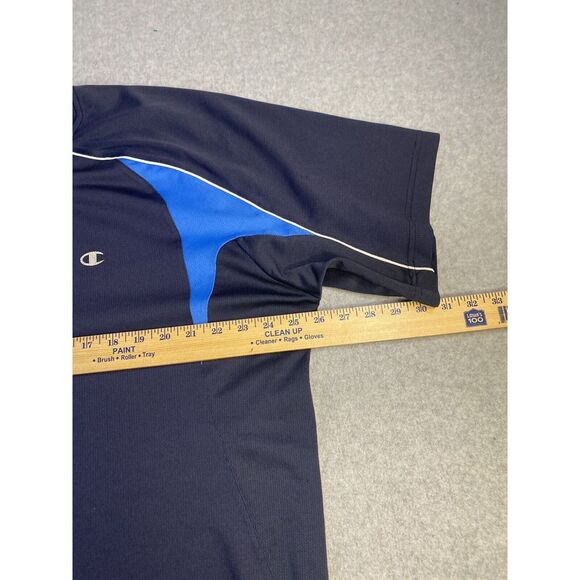 Champion‎ Dry Fit Shirt Mens Size XXL  Adult Blue Short Sleeve Reflective Tee - Picture 5 of 7